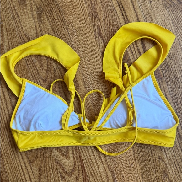 Aerie yellow and navy daisy bikin - Picture 7 of 7